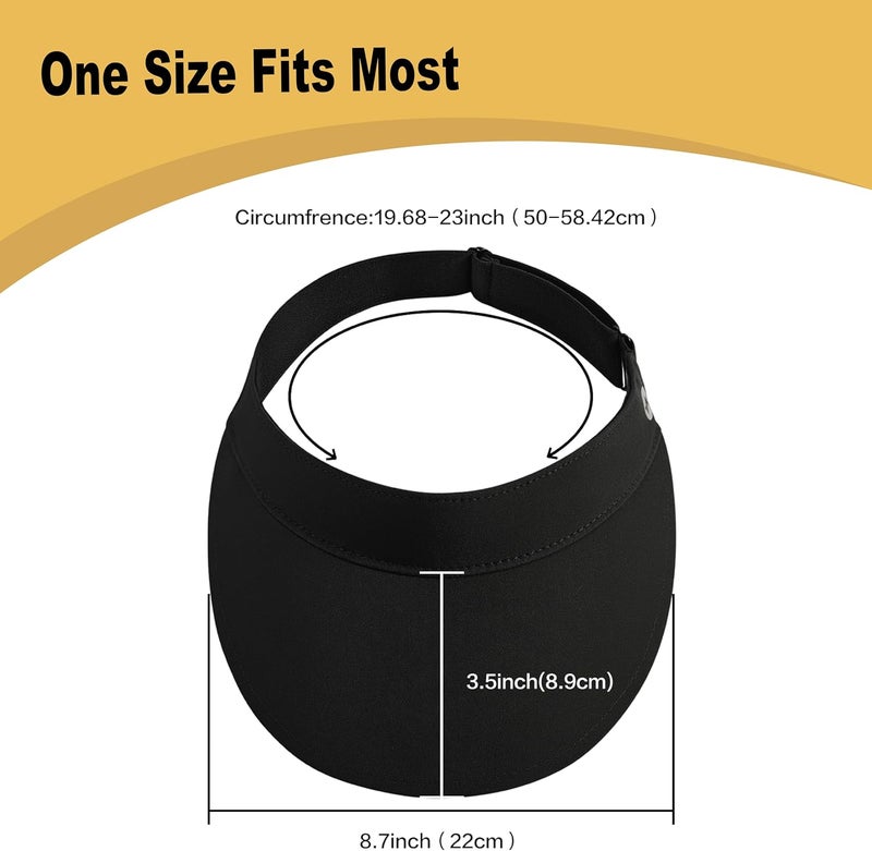 Wander Running Sun Visor Hats Wide Brim UV Protection Sports Golf Tennis Elastic Band Mesh Cap for Women - Image 3